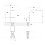 Flaminia Si Bateria bidetowa Chrom Si2023