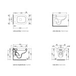      Flaminia Sprint Miska Wc wisząca z deską wolnoopadającą 52x35x30 cm Biała SR118+SRCW03 WYPRZEDAŻ MAGAZYNOWA!!
