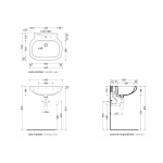       Flaminia Sprint Umywalka ścienna 64x52 cm Biały SR64L