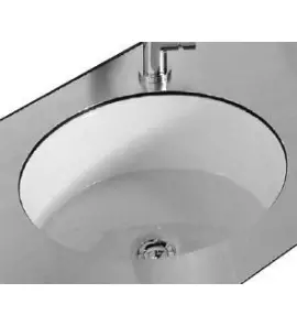 Flaminia Twin Set Umywalka podblatowa Ø 42 cm Czarna 5057NER