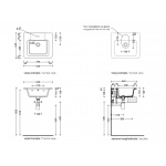 Flaminia Volo Umywalka ścienna 52x46 cm Biały VL52L