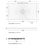 Flaminia Water Drop Brodzik ceramiczny 80x140 cm Biały DR140