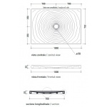 Flaminia Water Drop Brodzik ceramiczny 70x100 cm Biały DR100