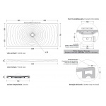 Flaminia Water Drop Brodzik ceramiczny 70x160 cm Biały DR7016