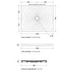 Flaminia Water Drop Brodzik ceramiczny 80x160 cm Fango DR8016FAN