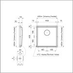 Foster Phantom Base Stalowa podstawa zlewozmywaka do blatów 40x40 stalowy 5554340 (K)