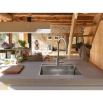 Franke Eos Neo Bateria kuchenna jednouchwytowa z wyciąganą wylewką stal szlachetna 115.0590.045