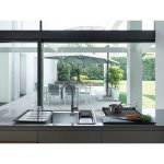 Franke Eos Neo Bateria kuchenna jednouchwytowa z wyciąganą wylewką czarna stal szlachetna 115.0613.671