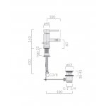 Galassia Bateria bidetowa z korkiem Chrom 5444