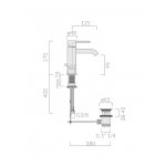 Galassia Bateria umywalkowa z korkiem Chrom 5445