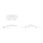 Galassia Blat ceramiczny z otworem 101x46 cm Piaskowy 2052SA