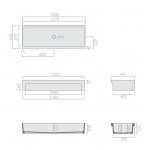 Galassia Canale Zlew jednokomorowy 120x45 cm Biały 2007
