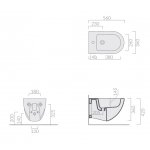 Galassia Dream bidet wiszący 56x36 biały mat 7313MT