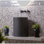 Galassia DREAM Umywalka stawiana na blat ∅ 36 cm Antracyt 7305NEMT