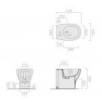 Galassia Eden Bidet stojący 53x36 cm Biały 7214