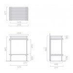 Galassia EDEN Stelaż podumywalkowy stojący 65x47,7 cm Biały 7235BI