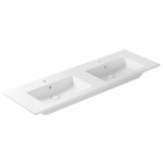 Galassia Eden Umywalka 2-komorowa z 2 otworami na baterię ścienna lub wpuszczana w blat 141x46 cm Biały 7228
