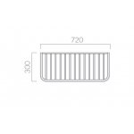 Galassia ETHOS Półka podumywalkowa 75 cm Chrom 8459