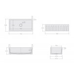 Galassia FRAME Zlew jednokomorowy 91x46 cm Czarny 5122NE