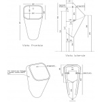 Galassia Meg 11 Pisuar ścienny 32x32 cm Biały 5408