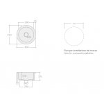 Galassia Prep Sink Zlew jednokomorowy okrągły  Ø 45 cm Biały 5018