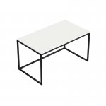 Galassia Zestaw Stelaż podumywalkowy stojący Czarny + Blat ceramiczny Biały 2079NE + 2057