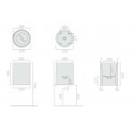 Galassia Zestaw Stelaż podumywalkowy ścienny Gold + Umywalka stawiana na blat Biały + Blat ceramiczny Biały 2078OR + 7305 + 2053