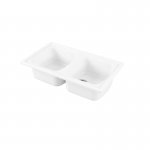 Galassia URBAN SINKS Zlew dwukomorowy 86x50 cm Biały 5102D90