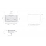 Galassia URBAN SINKS Zlew dwukomorowy 86x50 cm Biały 5102D90
