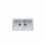 Galassia URBAN SINKS Zlew dwukomorowy 86x50 cm Biały 5102D90