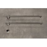   Galatea Design Balance 2 Grzejnik elektryczny odwracalny 76x37 brushed nickel PVD GDA362BN W MAGAZYNIE!!