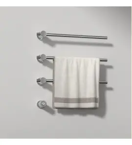        Galatea Design Balance Grzejnik elektryczny do ręczników 49 cm 3 elementowy z przyciskiem zasilania chrom GDD1A01CHR W MAGAZYNIE!!