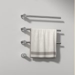        Galatea Design Balance Grzejnik elektryczny do ręczników 49 cm 3 elementowy z przyciskiem zasilania chrom GDD1A01CHR W MAGAZYNIE!!
