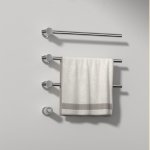        Galatea Design Balance Grzejnik elektryczny do ręczników 49 cm 3 elementowy z przyciskiem zasilania chrom GDD1A01CHR W MAGAZYNIE!!
