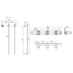        Galatea Design Balance 2 Grzejnik elektryczny odwracalny 76x37 brushed gold pvd GDA362BRG W MAGAZYNIE!!