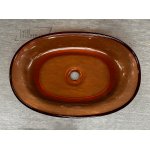 Galatea Design Berehat Umywalka stawiana na blat 60x40 cm Resinmood bez korka Resinmood kolor Amber GDPP919CT05