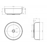    Galatea Design Bowl Umywalka stalowa stawiana Ø40 z korkiem klik-klak Brushed gold GD54602BRG WYPRZEDAŻ EKSPOZYCJI!!
