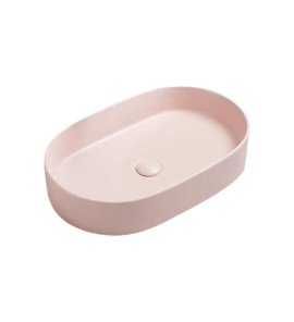   Galatea Design Bujur Umywalka 60x38 z korkiem klik-klak różowy mat/pink matt GD78330DTMP W MAGAZYNIE!!
