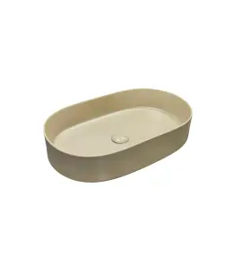      Galatea Design Bujur Umywalka 60x38 z korkiem klik-klak lino matt GD78330DTLN  WYPRZEDAŻ KOLORU