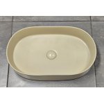      Galatea Design Bujur Umywalka 60x38 z korkiem klik-klak lino matt GD78330DTLN  WYPRZEDAŻ KOLORU