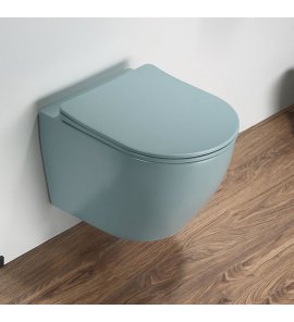   Galatea Design Bulat Miska bezrantowa z deską wolnoopadającą 49x37 aqua green matt/aloe mat GDB2342MLG W MAGAZYNIE!!