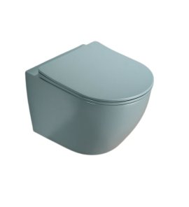   Galatea Design Bulat Miska bezrantowa z deską wolnoopadającą 49x37 aqua green matt/aloe mat GDB2342MLG W MAGAZYNIE!!