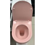   Galatea Design Bulat Miska WC z deską wolnoopadającą wisząca 49x37 cm Pink matt/Różowy mat GDB2342MP