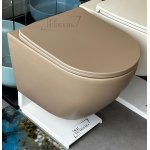 Galatea Design Bulat Miska WC z deską wolnoopadającą wisząca 49x37x37 cm Cappuccino matt/Beżowy mat GDB2342MC W MAGAZYNIE!!