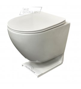 Galatea Design Bulat Miska WC z deską wolnoopadającą wisząca 49x37x37 cm White/Biały połysk GDB2342GW W MAGAZYNIE!!