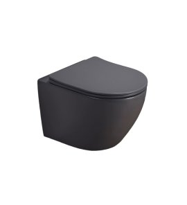   Galatea Design Bulat Miska WC z deską wolnoopadającą wisząca 49x37x37 cm Dark Grey matt/Ciemny szary mat GDB2342MDH W MAGAZYNIE!!