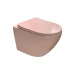   Galatea Design Bulat Miska WC z deską wolnoopadającą wisząca 49x37 cm Pink matt/Różowy mat GDB2342MP