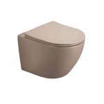 Galatea Design Bulat Miska WC z deską wolnoopadającą wisząca 49x37x37 cm Cappuccino matt/Beżowy mat GDB2342MC W MAGAZYNIE!!