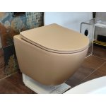    Galatea Design Bulat Miska WC wisząca z deską wolnoopadającą 49x37x37 cm Cappuccino Light Matt GDB2342MCL