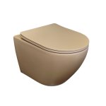    Galatea Design Bulat Miska WC wisząca z deską wolnoopadającą 49x37x37 cm Cappuccino Light Matt GDB2342MCL